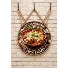 Mayeka Lazanya Temalı Restoranlar Cafeler Lokantalar Için Ahşap Duvar Kapı Dekoratif Süs