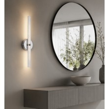 TT Aydınlatma TT078-KR-DSNCBK-PİLLİ-APL 60 cm Çizgili Profil Krom Kaplama Pilli Çubuk Aplik