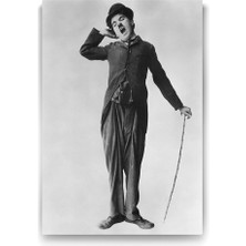 Mey İthalat Tabloshop Charlie Chaplin Dikey Tablo - 80X125CM