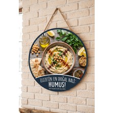 Mayeka Humus Meze Temalı Restoranlar Şarküteriler Balıkçılar Için Ahşap Duvar Kapı Dekoratif Süs Tablo