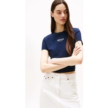 Tommy Jeans Kadın Tişört DW0DW20913 Mavi
