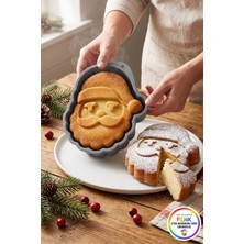 Vivenda Silikon Noel Baba Kek Kalıbı Yılbaşı Pasta Kalıbı Zahmetsiz Ayrılan Fırın Kalıbı 27 cm