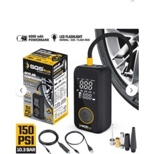 Sgs Şarjlı Hava Kompresörü Dijital (12 V & 6.0 Ah & 150 Psı)
