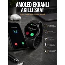 Hsc Bilişim Akıllı Saat Amoled Ekran 3 Kordonlu Nfc ve Gps Uyumlu
