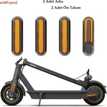 EYM Scooter Sarı Elektrikli Scooter M365 Pro 1s Xiaomi Pro2 Uyumlu Ön ve Arka Reflektör Kapağı 4'lü Kit Kedigöz