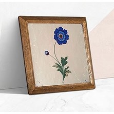 Mey İthalat Pinecone Ebru Sanatı Taş Duvar Tablosu - Ahşap Çerçeveli Taş Tablo - 25X25 cm - Dekoratif Duvar Sanatı - Modern Ev ve Ofis Duvar Dekoru W1-136