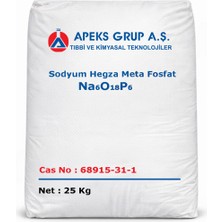 Apeks Sodyum Hegzametafosfat (Calgon) - %68 - NA6O18P6 - 25 kg