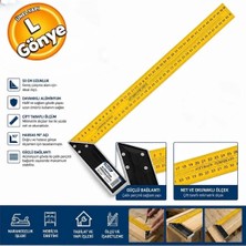 Dmax DMX-4556 500 mm 50 cm Alüminyum Açılı Ahşap Inşaat Marangoz L Gönye 50 cm