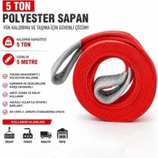 Ten Lift T55 Polyester Yük Kaldırma Taşıma Indirme Halatı 5 Ton 5 Metre Polyester Sapan Halat