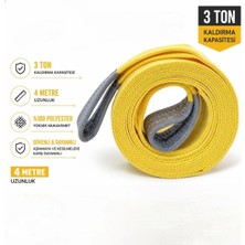 Ten Lift T34 Polyester Yük Kaldırma Taşıma Indirme Halatı 3 Ton 4 Metre Polyester Sapan Halat