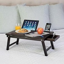 Mey İthalat Eğim Ayarlı Ahşap Portatif Tablet Laptop Sehpası Keyif Masası