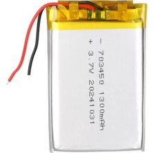 703450 3.7V 1300MAH Lityum Polimer (Li-Po) Batarya Ciklet Pil