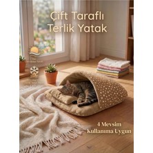 Patiderm Terlik Model Çift Taraflı Kedi Köpek Yatağı Pembe