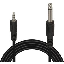 PM-15917 Siyah 6.3 mm Gitar To 3.5 mm Stereo Ara Kablo (1.4 Metre)