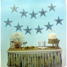 Üzeri Gümüş Yıldız Iyiki Doğdun Flama Süs