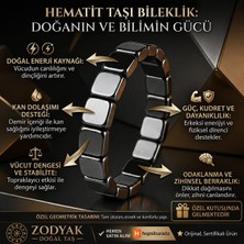 Zodyak Doğal Taş Hematit Bileklik | Doğal Hematit Taşı Erkek Bileklik | Esnek Tasarım | Şık Görünüm | Özel Kutusunda Hediye