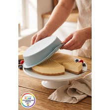 Vivenda Silikon Cheesecake Kalıbı Kulplu Dalgalı Yuvarlak Pasta Kek Kalıbı Platinum Silikon 28 cm
