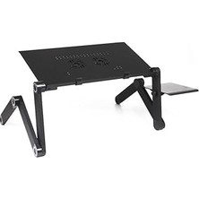 Mey İthalat Kenly Katlanabilir Laptop Sehpası – Taşınabilir ve Ayarlanabilir Notebook Standı, Ergonomik Tasarım, Şık Siyah Masaüstü Laptop Standı
