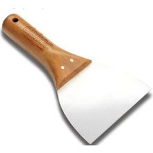 Dekor Paslanmaz Çelik Ahşap Saplı Macun Ispatulası (18 Cm)