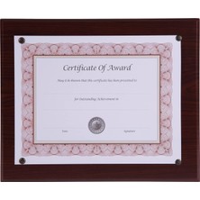 Mey İthalat Nudell (Walnut) - 18811M Award-A-Plaque Document Holder Acrylic/plastic 10-1/2 x 13 Walnut