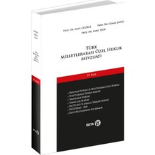 Beta Basım Yayım Türk Milletlerarası Özel Hukuk Mevzuatı