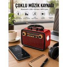 Epilons Nostaljik Radyo Bluetooth Bağlantılı Müzik Kutusu Ahşap
