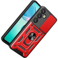 Mey Ithalat®  Samsung Galaxy S26 Pars Lens Yüzüklü Silikon - Kırmızı