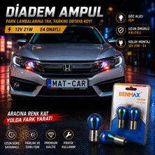 Premium Hologram Diadem Ampul Tek Duy 12V 93 21W E4 Amber Sinyal Ampulü Takımı 2 Adet Diadem Ampül Turuncu