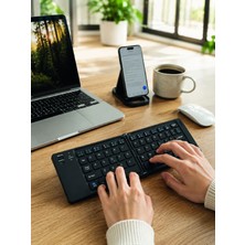 Astraltech Kablosuz Katlanabilir Bluetooth Klavye Telefon Tablet Bilgisayar Uyumlu