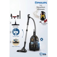 Philips Marathon 899 W Turbo Başlıklı Toz Torbasız Süpürge - 2,2 L Hazne, H13 Hepa Filtre,  Çay Makinesi Ev Yaşam Paketi - 2,2 L Hazne, H13 Hepa Filtre