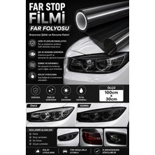 Esemiz Far Stop Filmi Açık Siyah Far Folyosu (100CM x 30CM) Far Çizilme Engelleyici Folyo