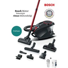 Bosch Proanimal 800 W Toz Torbasız Elektrikli Süpürge - Evcil Hayvan Turbo Başlığı, 2,4 L Hazne, H13 Hijyenik Filtre, Yüksek Emiş Gücü, Siyah Gövde