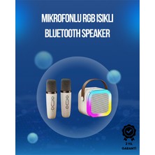 Bluetooth, USB Aux Girişli Çok Fonksiyonlu Karaoke Hoparlör