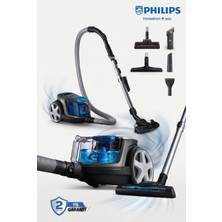 Philips Powerpro City 650 W Turbo Başlıklı Toz Torbasız Elektrikli Süpürge - H13 Filtreli, 1,5 L Kompakt Hazneli, Küçük Evler Için Pratik Kullanım