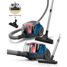 Philips 2000 Serisi 750 W Turbo Başlıklı Toz Torbasız Elektrikli Süpürge - Kompakt Hafif Gövde, 1,3 L Yıkanabilir Hazne, 6 M Kablo, Siyah Gövde