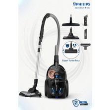 Philips 7000 Serisi Marathon Daily 750 W Turbo Başlıklı Toz Torbasız Süpürge - Powercyclone, 2 L Hijyenik Hazne, H13 Filtre, Halı ve Parke Için