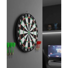 Kaliteli Ahşap Dart Tahtası 12 Inç 4 Dart Ok Seti