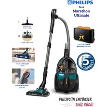 Philips Marathon Kumandalı Kontrol Otomatik Açılma Kapanma 899 W LED & Turbo Başlıklı Toz Torbasız Süpürge + Philips Ekmek Kızartma