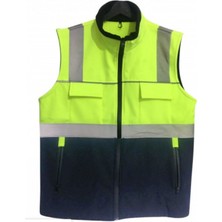 Muhtelif Ürünler Yeşil-Lacivert 2xl Fosforlu Kışlık Yelek