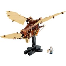 Leonardo Da Vinci’nin Uçan Makinesi 10363 – Tarih ve Havacılık Meraklısı Yetişkinlere Özel Dekoratif Yapım Seti, Hediye Fikri (493 Parça)