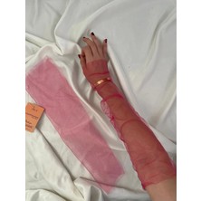 Nurcanilirboutique Şeker Pembe Tül Kolluk Eldiven