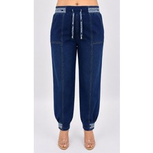 Zanessi Fashion Büyük Beden  Denim Bol Paça Kadın Pantolon