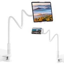 Saiji Datura Is 100CM Akrobat Flexible Ayarlanabilir Telefon Tablet Tutucu Beyaz
