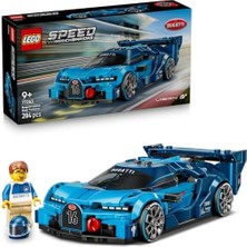 Speed Champions Bugatti Vision Gran Turismo Araba 77253-9 Yaş ve Üzeri Çocuklar Için Bugatti Kıyafet Giyen Minifigür Içeren Yaratıcı Oyuncak Yapım Seti, Hediye Fikri (284 Parça)