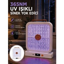 Uv Işıklı Şarj Edilebilir Sinek Yok Edici Elektrikli Lamba Beyaz