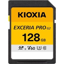 Excerıa Pro G2 128GB Sdxc Uhs-Iı Hafıza Kartı - V60 U3 C10-300MB/S Okuma 170MB/S Yazma - 8k 4K Video Kayıt - Içerik Üretimi