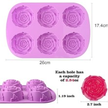Silikon Kalıplar, 4 Parça Çiçek Desenli Premium Kalıp Seti, Yüksek Kaliteli Esnek Silikon, Pasta, Dondurma, Şekerleme ve Mum Yapımı Için Ideal Kolay Çıkarılabilir ve Bulaşık Makinesi Güvenli