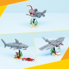 Acımasız Köpek Balığı ile Hazine Sandığı 31381 – 8 Yaş ve Üzeri Çocuklar Için Fener Balığı Veya Manta Vatozuna Dönüşebilen Yaratıcı Oyuncak Yapım Seti, Hediye Fikri (379 Parça)
