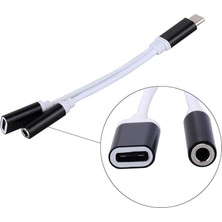 Type C To 3.5mm Stereo Kulaklık Şarj Çevirici Dönüştürücü Adaptör