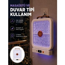 Şarjlı Uv Işıklı Sinek Öldürücü Cihaz Beyaz Elektrikli Sivrisinek Yok Edici